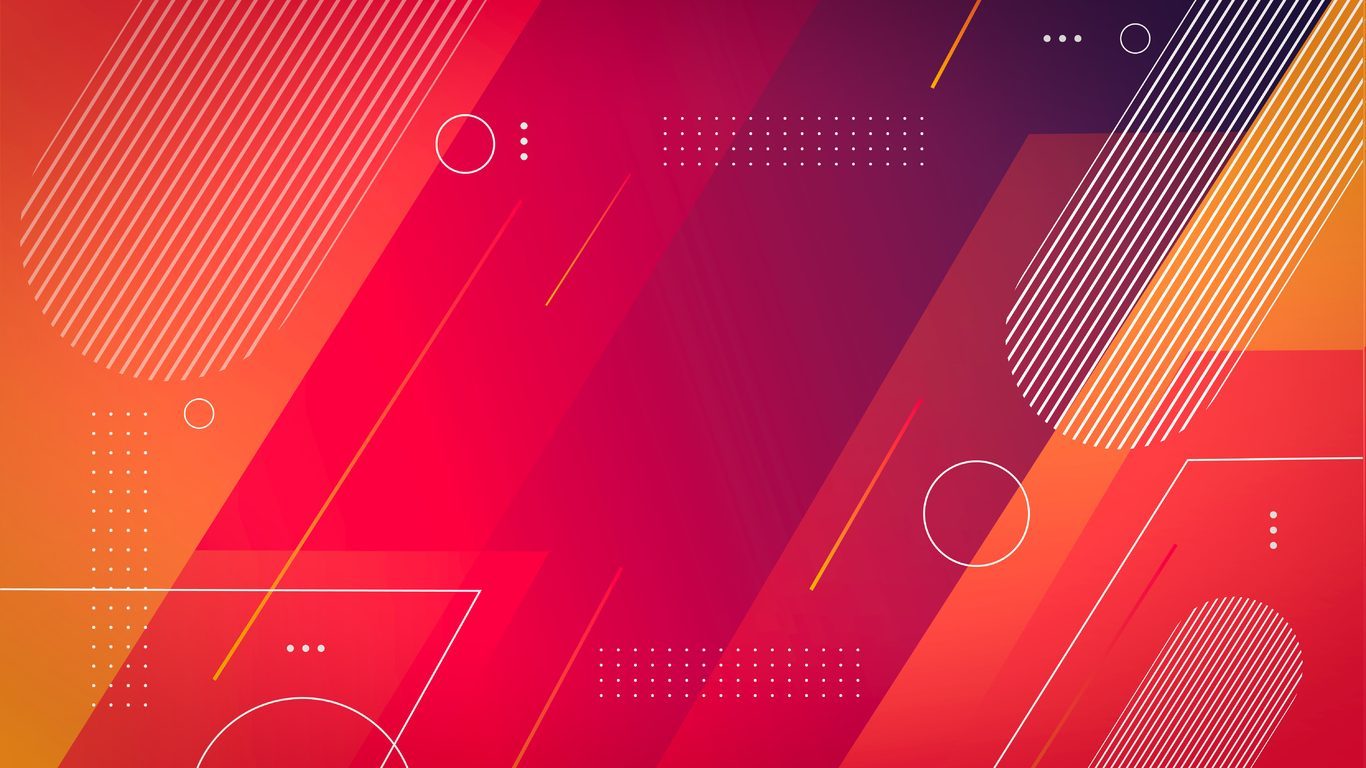 Trendy Orange Gradient 3d Diagonal Shapes Wallpaper