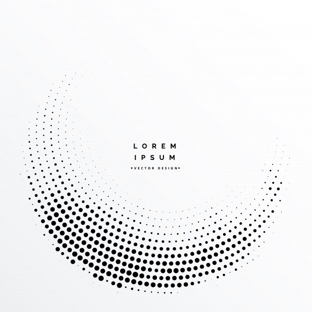 Abstract Halftone Circle Dots Vector Background Design
