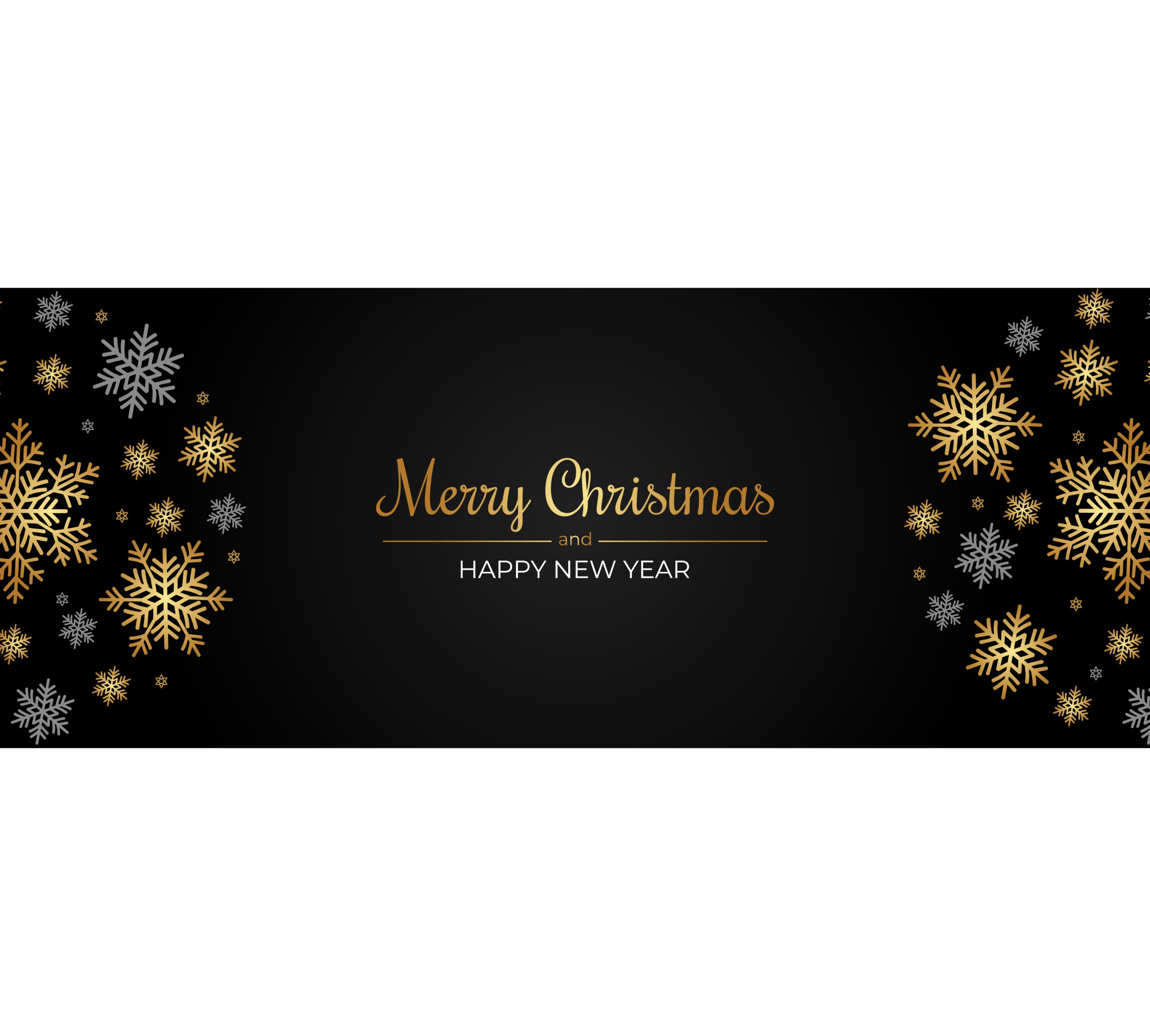 Happy New Year Greeting Card With Golden Design
