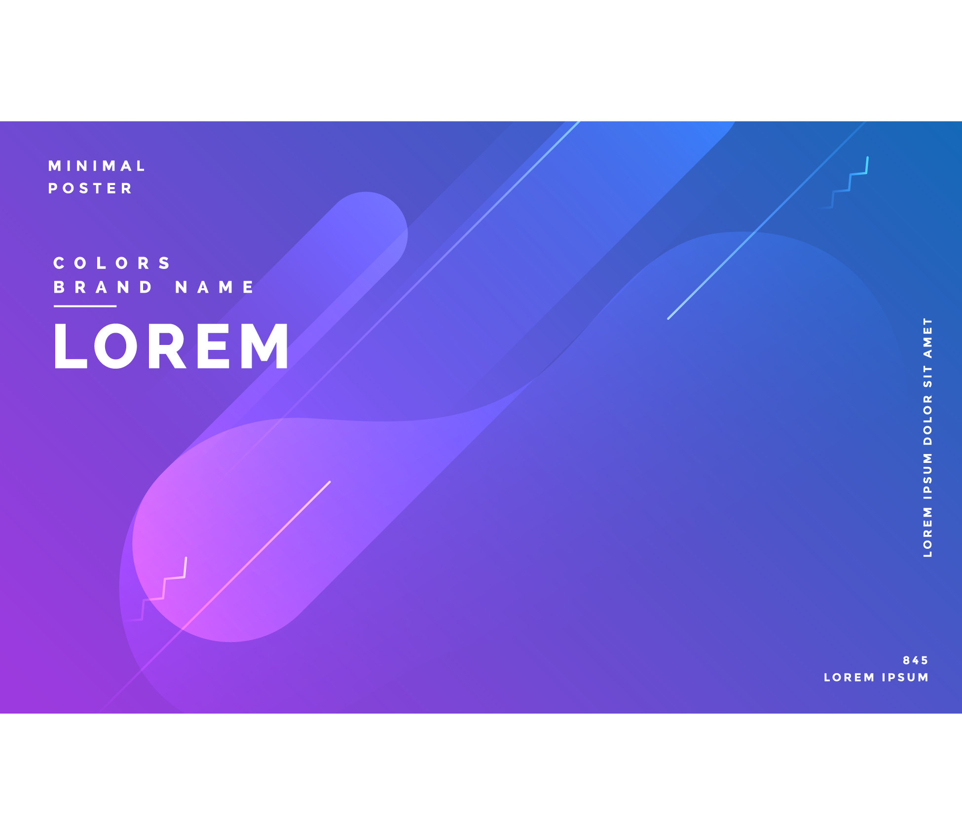 Gradient Diagonal Shapes Free Vector Design Landing Page