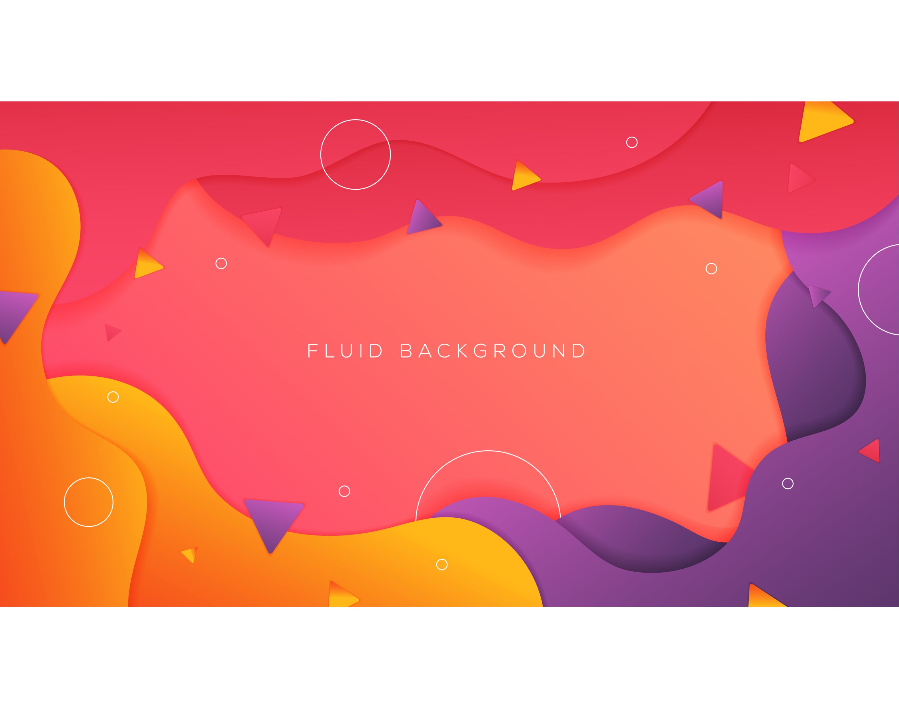 Colorful Gradient Liquid Wavy Design With Geometric Elements Free Vector