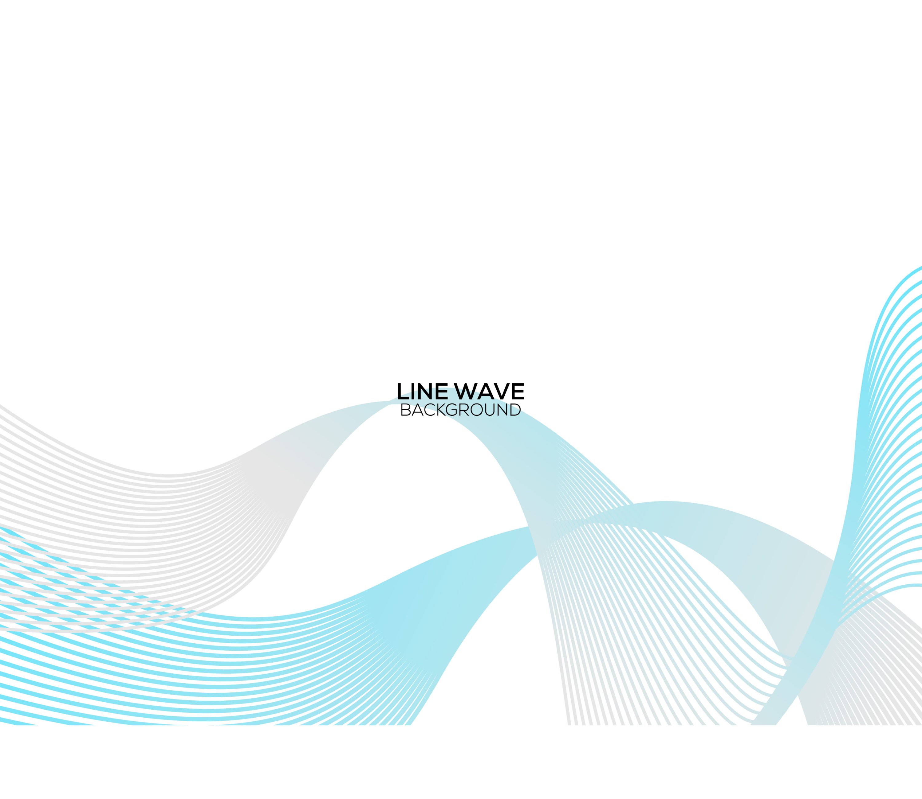 Gradient Blue & Gray Striped Waves Free Vector Wallpaper