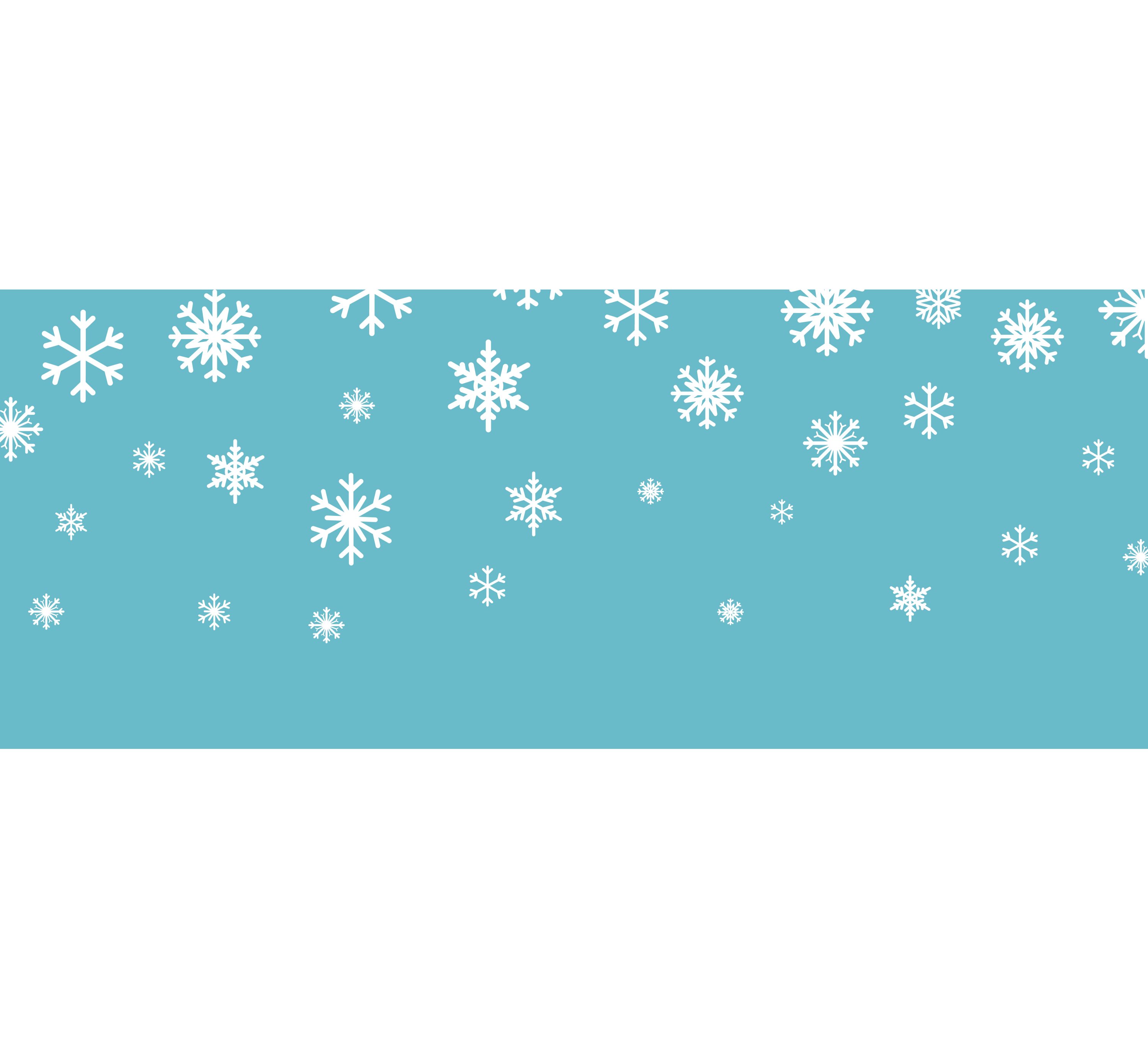 White Snowflakes Pattern On Blue Background Free Vector