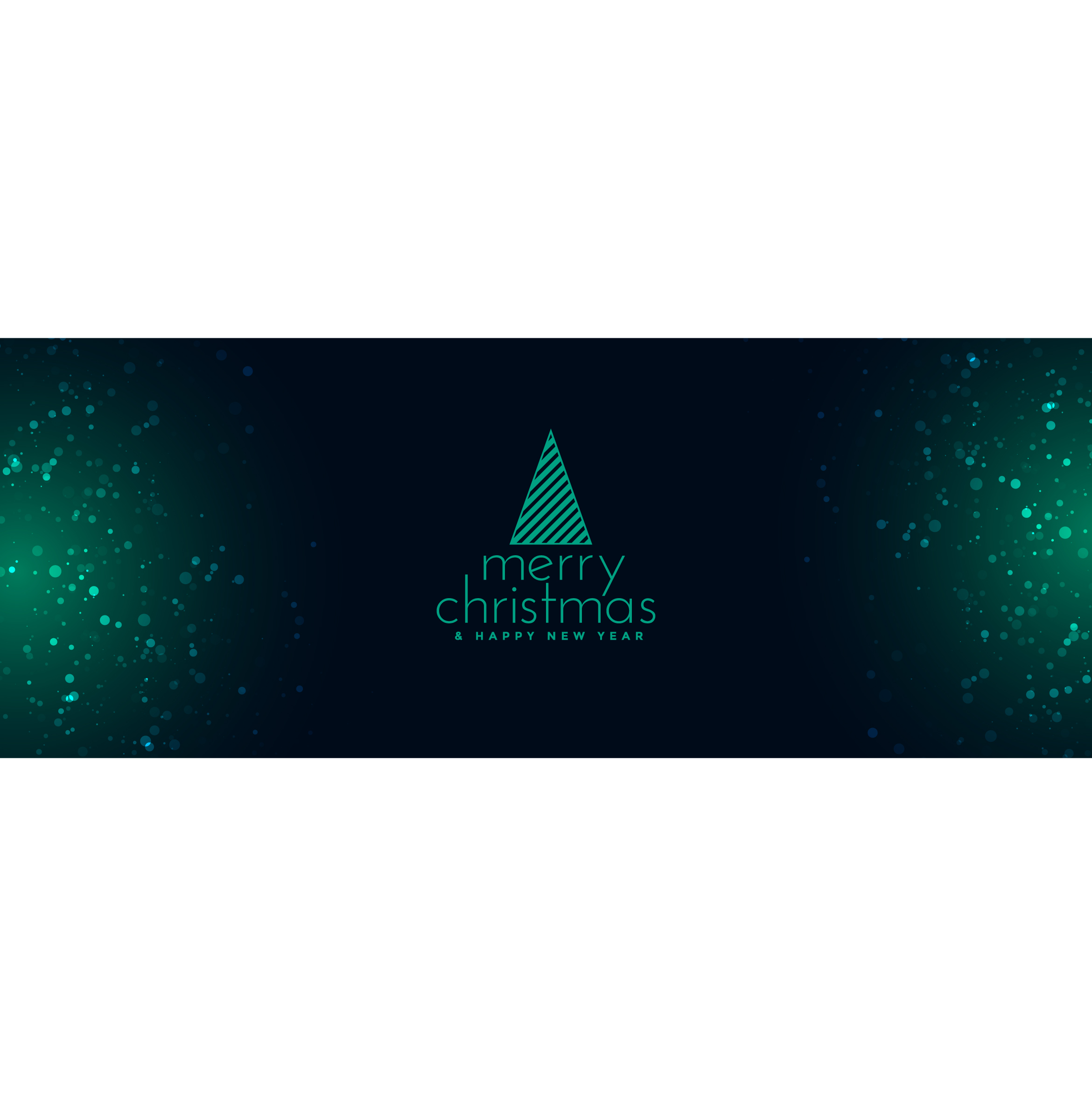 Merry Christmas Dark Green Banner Free Vector Design