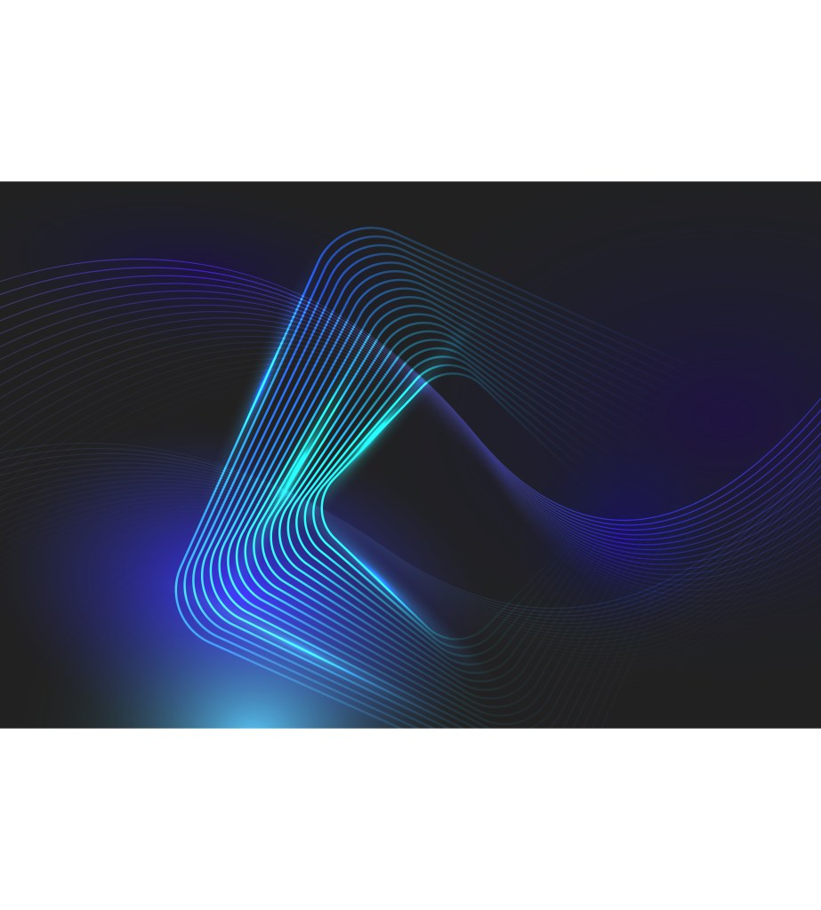Abstract Neon Geometric Lines On A Tech-themed Background